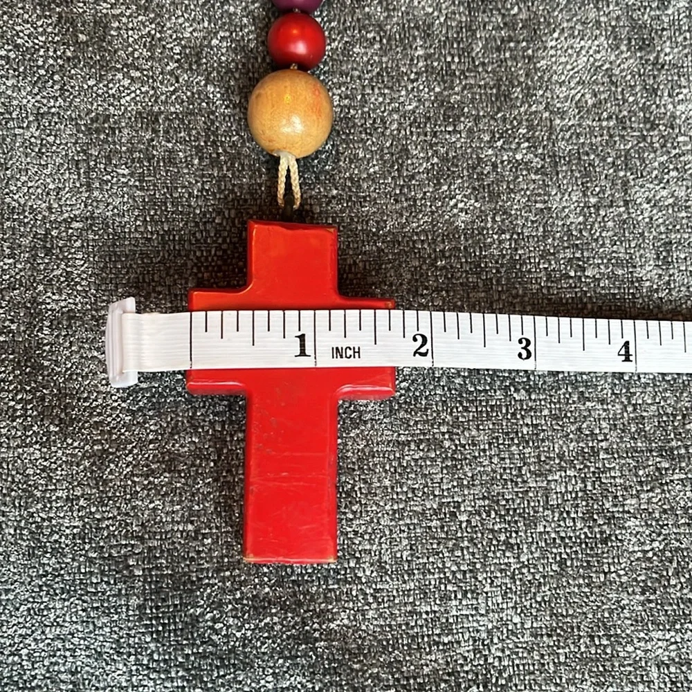 Vintage Wooden Oversized Childrens Rosary